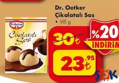DR. OETKER ÇİKOLATALI SOS 98 G DR. OETKER ÇİKOLATALI SOS 98 G